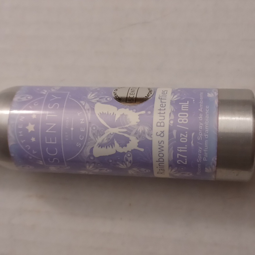 4/$30 New "Rainbows & Butterflies" Scentsy Room Spray - 1 Bottle